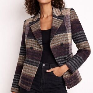 WE-AR4 Double Breasted Blazer NWT Sustainable Designer Plaid Jacket Small